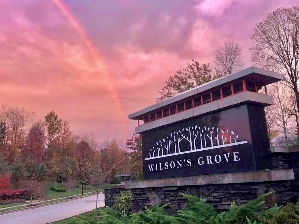 A rainbow over Wilson's Grove
